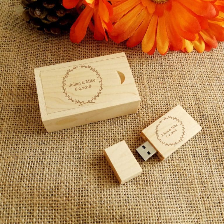 Personalized Maple Wood USB Flash Drive & Box 4GB32GB USB 2.0